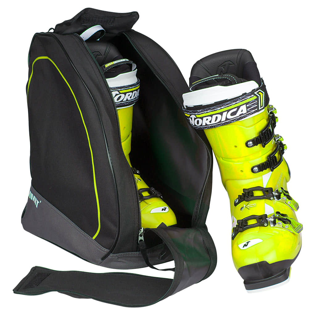 Summit Bolsa para botas de esquí negro y amarillo fluorescente