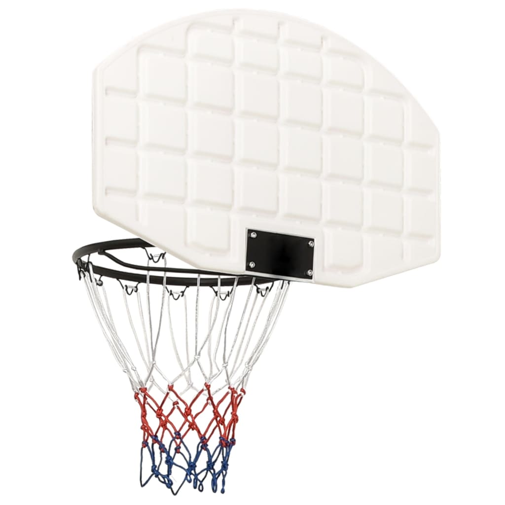 vidaXL Tablero de baloncesto polietileno blanco 71x45x2 cm