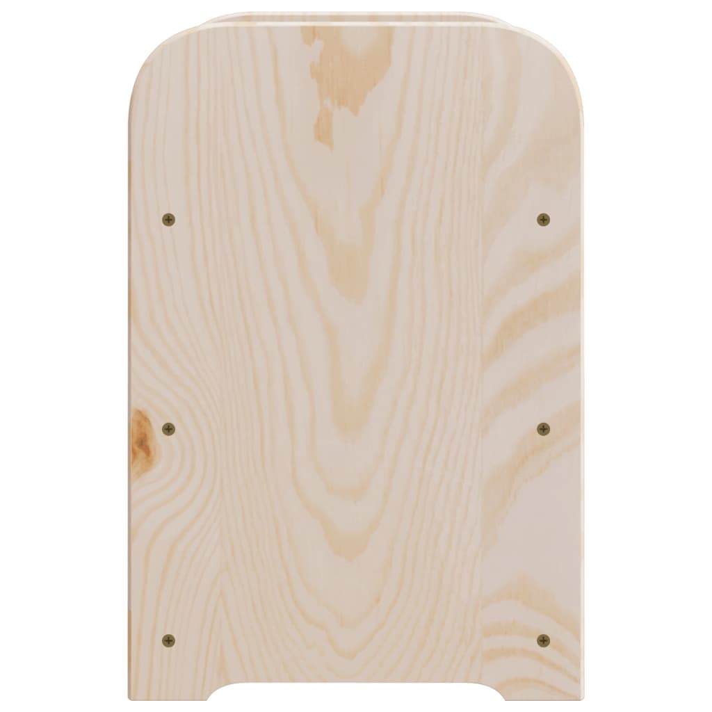 vidaXL Botellero madera maciza de pino 43x25x37 cm