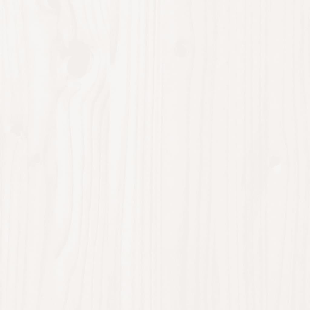 vidaXL Mueble zapatero de madera maciza de pino blanco 110x34x52 cm