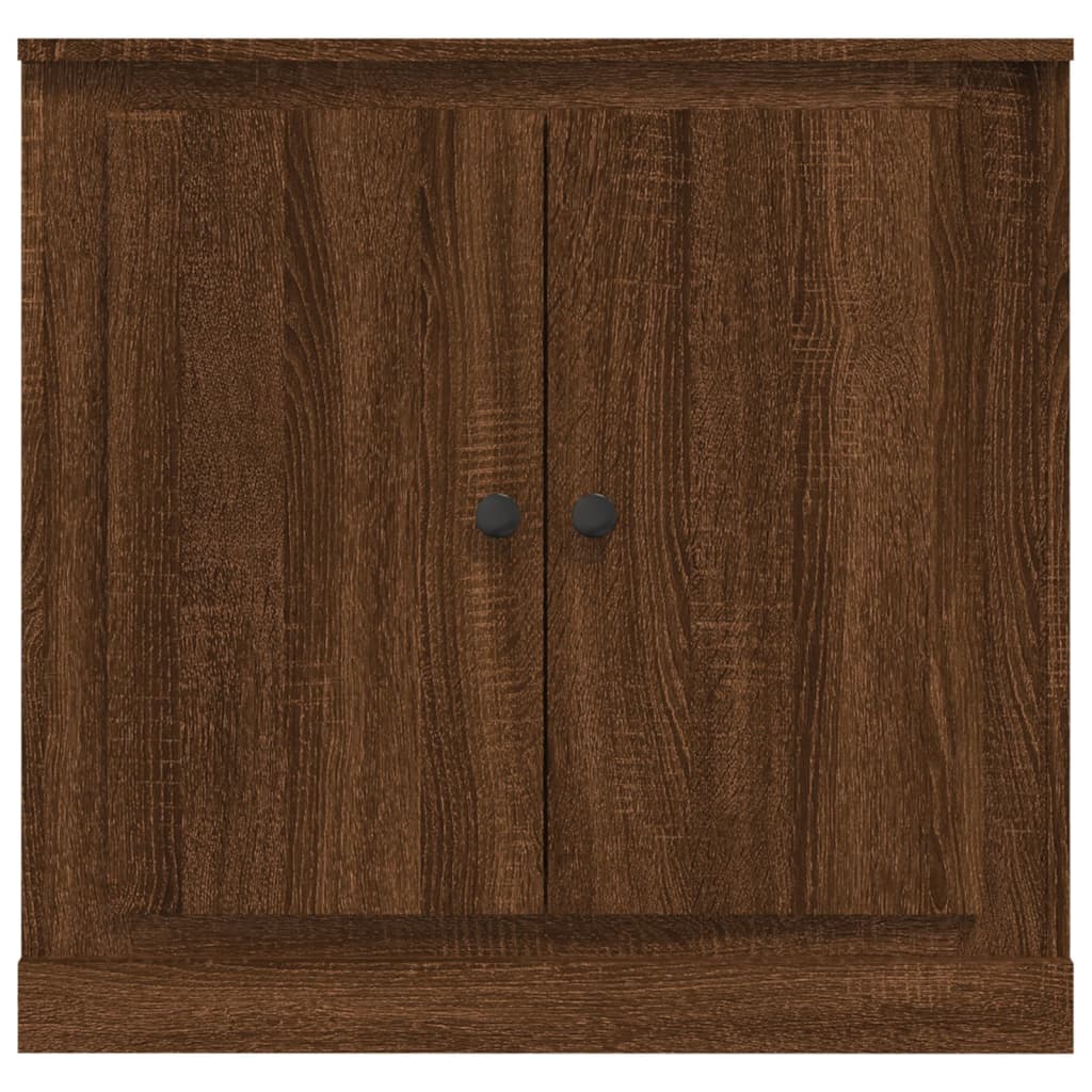 vidaXL Aparador de madera contrachapada roble marrón 70x35,5x67,5 cm