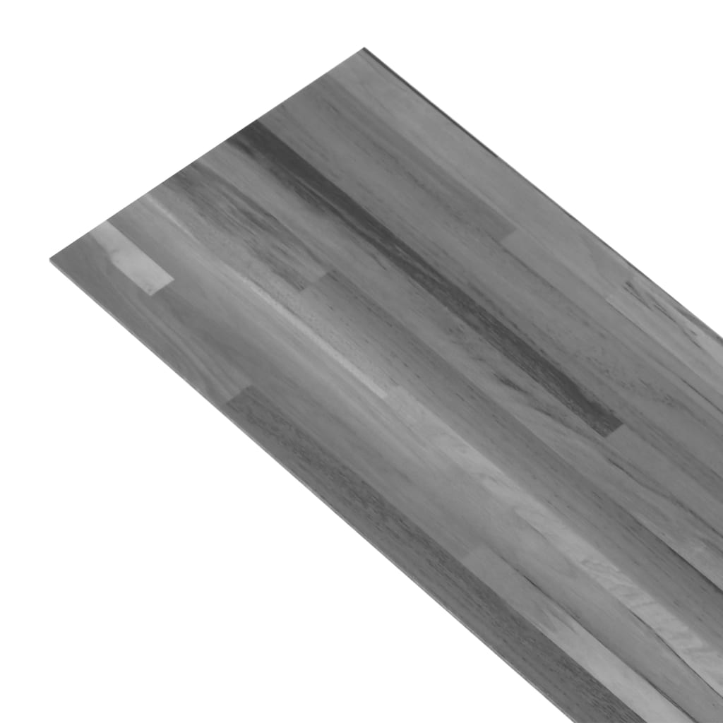 vidaXL Lamas para suelo de PVC autoadhesivas gris a rayas 4,46 m² 3 mm