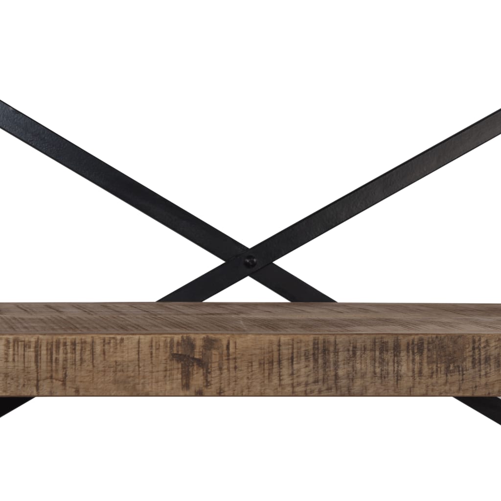 vidaXL Aparador con estantes de madera de mango maciza 120x35x200 cm