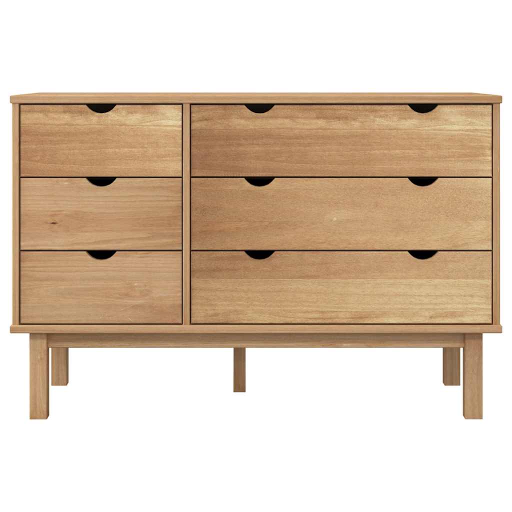 vidaXL Cajonera OTTA madera maciza de pino 111x42x73,5 cm vidaXL.es