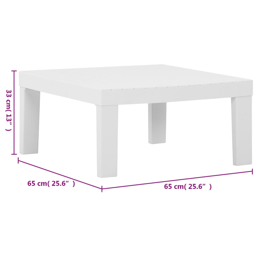 vidaXL Set de muebles de jardín 6 piezas con cojines plástico blanco