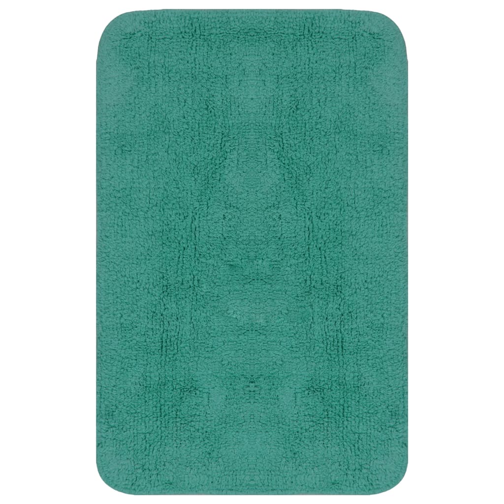 vidaXL Conjunto de alfombras de baño de tela 2 piezas turquesa