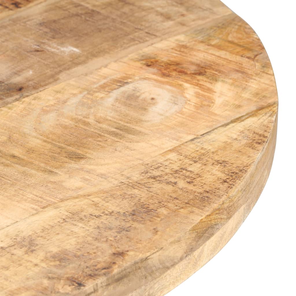vidaXL Mesa de comedor de madera de mango rugosa 80 cm