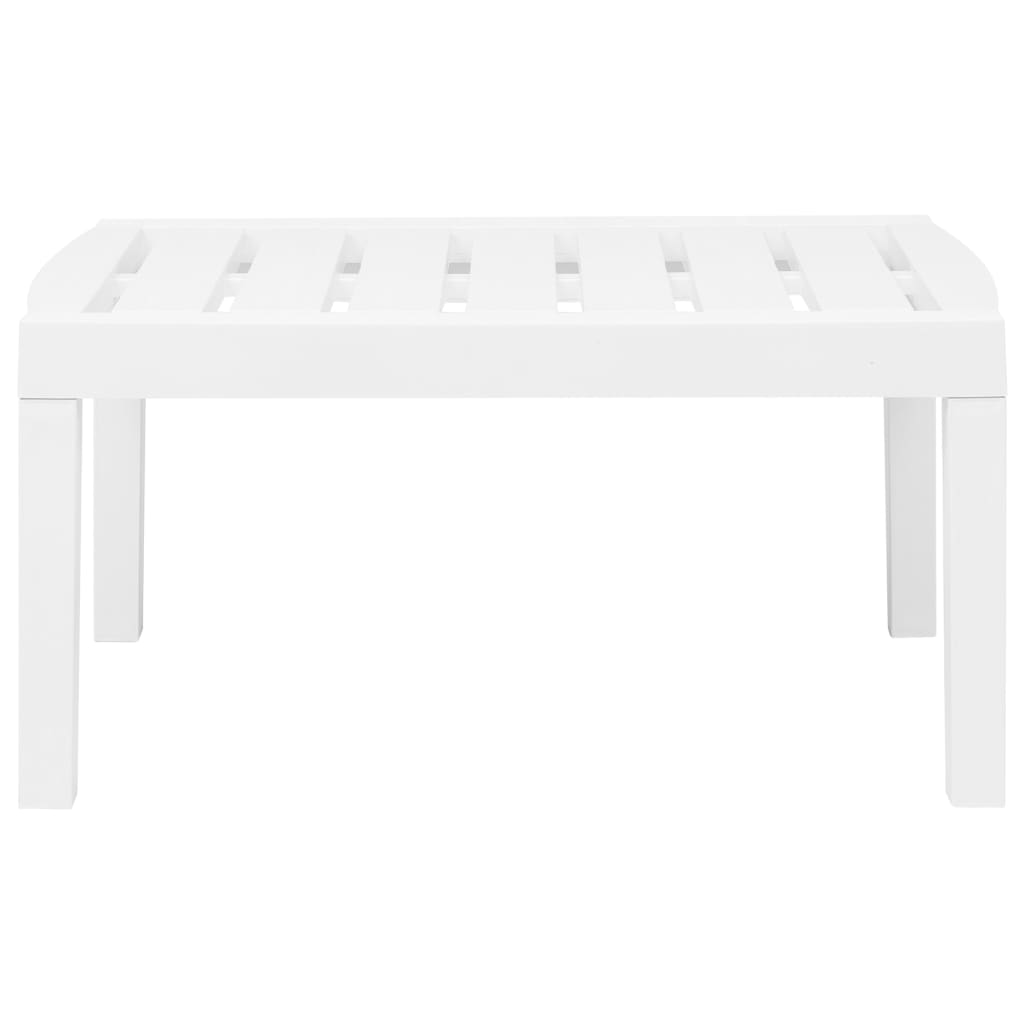 vidaXL Juego de muebles de jardín 3 piezas plástico blanco