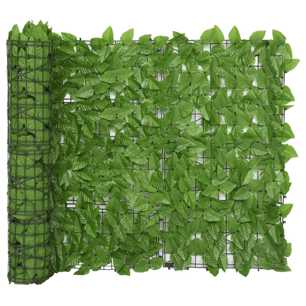 vidaXL Toldo para balcón con hojas verde 600x100 cm