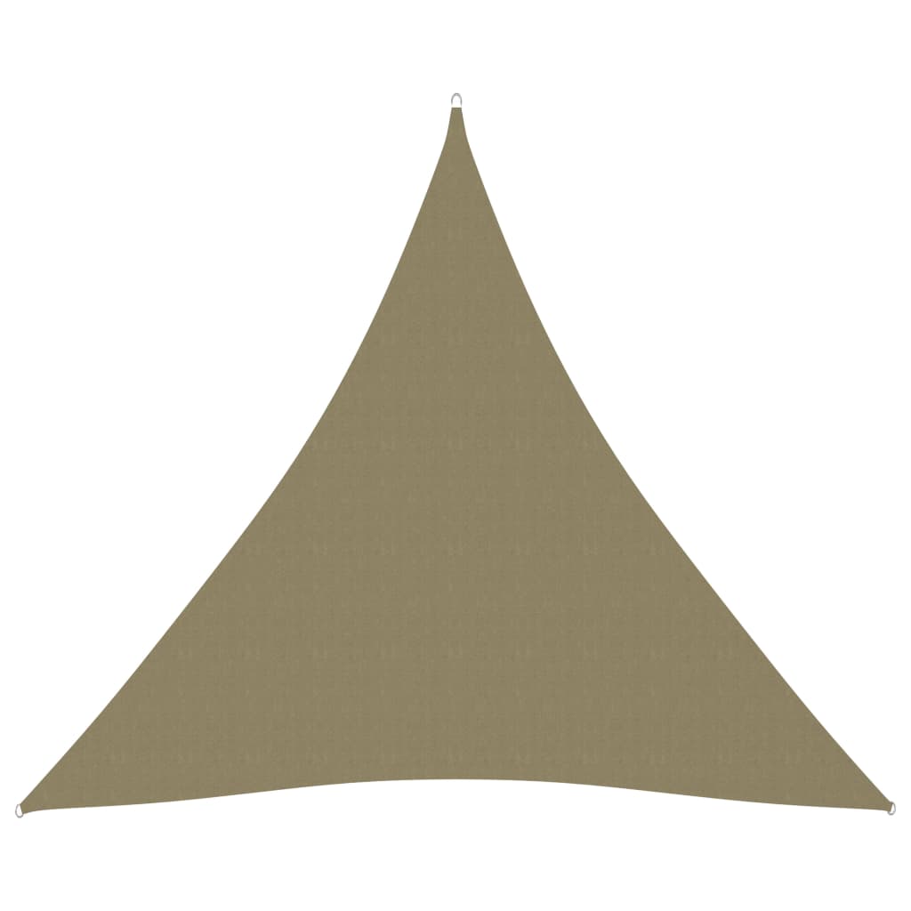 vidaXL Toldo de vela triangular tela Oxford beige 4x4x4 m