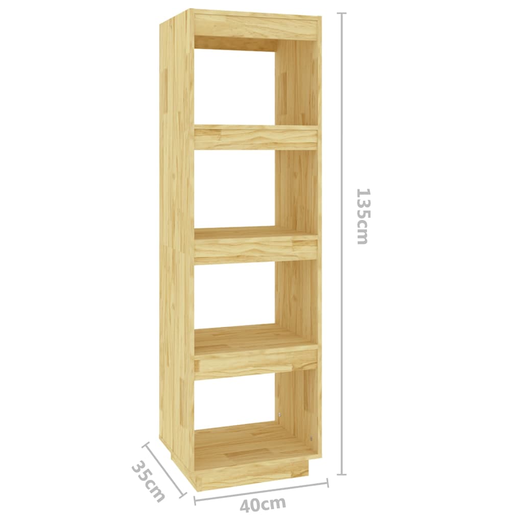 vidaXL Estantería/divisor de espacios madera maciza pino 40x35x135 cm