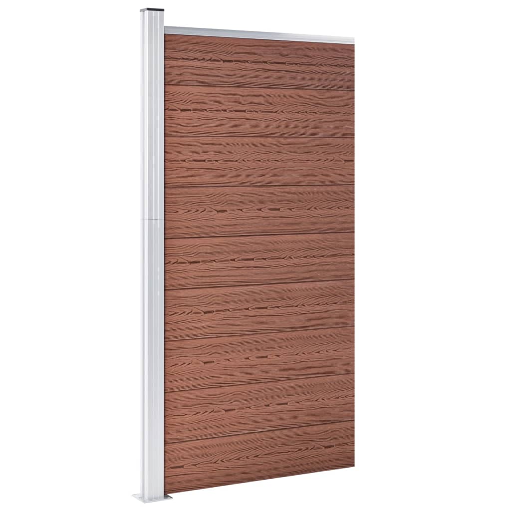 vidaXL Panel de valla WPC marrón 95x186 cm