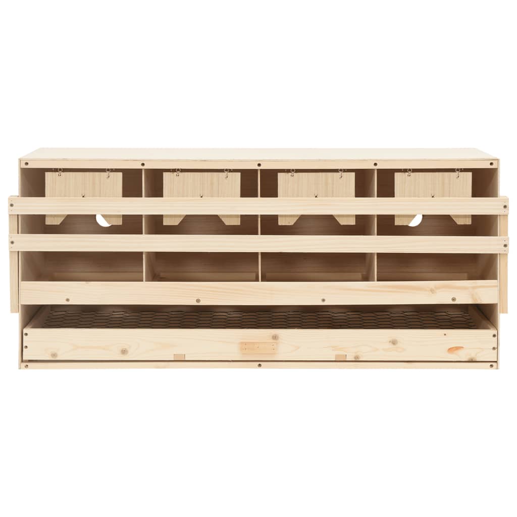 vidaXL Ponedero para gallinas 4 compartimentos madera pino 106x40x45cm