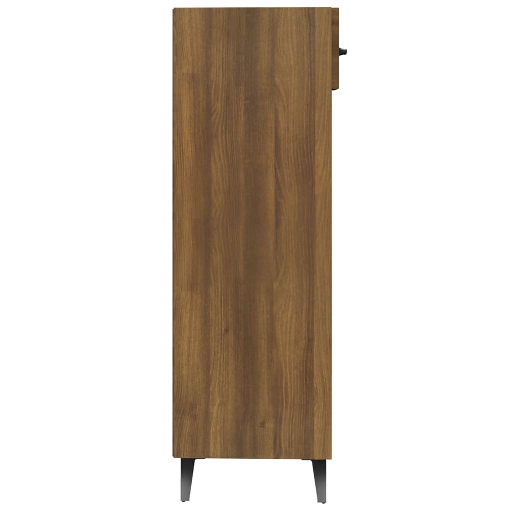 vidaXL Mueble zapatero madera contrachapada marrón roble 30x35x105 cm