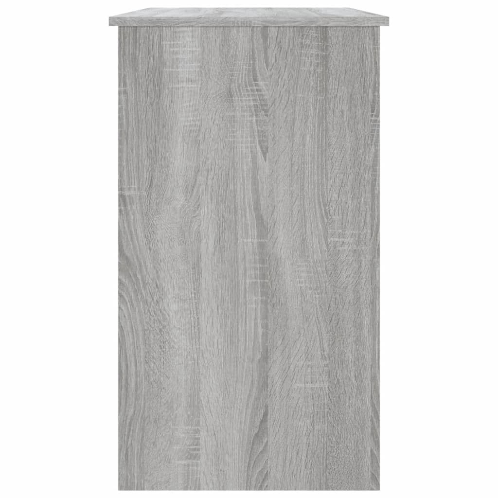 vidaXL Escritorio de madera contrachapada gris Sonoma 90x45x76 cm