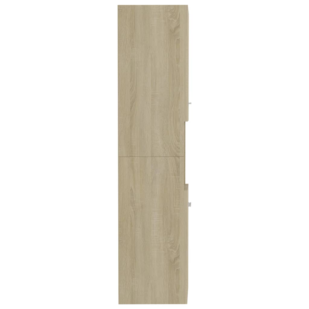 vidaXL Armario de baño madera contrachapada roble Sonoma 30x30x130 cm