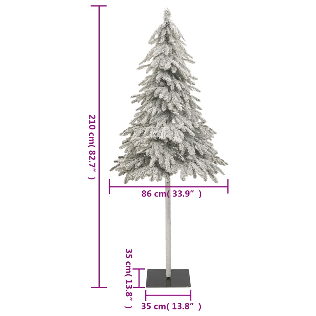 vidaXL Árbol de Navidad artificial con 300 LED y nieve 210 cm