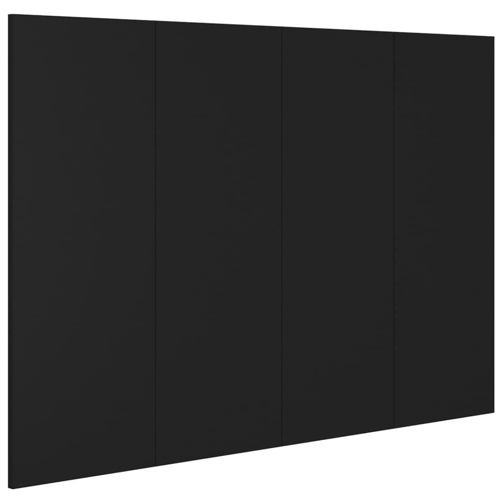 vidaXL Cabecero de cama madera contrachapada negro 120x1,5x80 cm