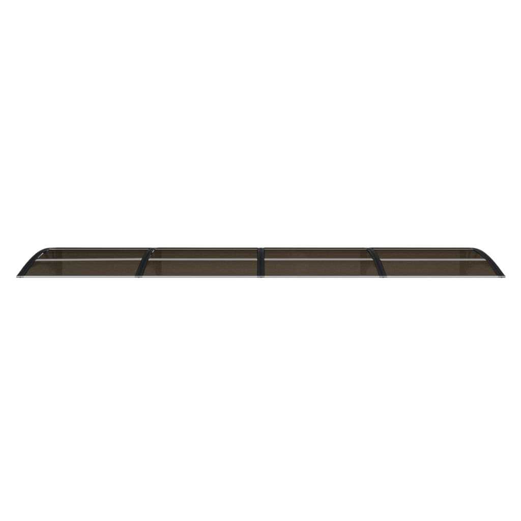 vidaXL Marquesina de puerta policarbonato negro 350x75 cm