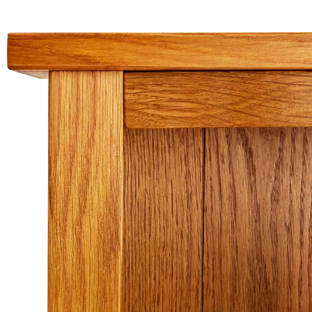 vidaXL Estantería de 4 niveles madera maciza de roble 45x22x110 cm