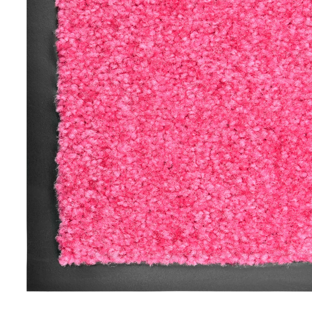 vidaXL Felpudo lavable rosa 120x180 cm