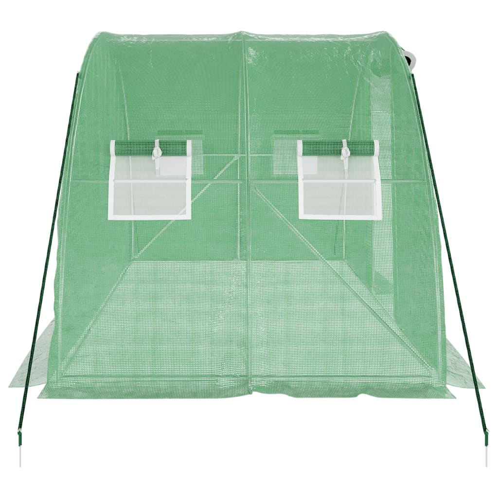 vidaXL Invernadero con estructura de acero verde 8 m² 4x2x2 m