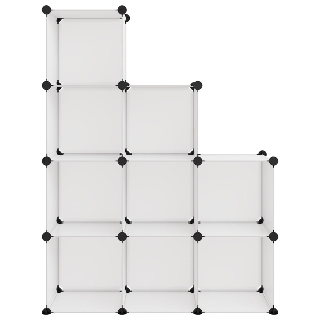 vidaXL Estantería de cubos con 9 compartimentos PP transparente
