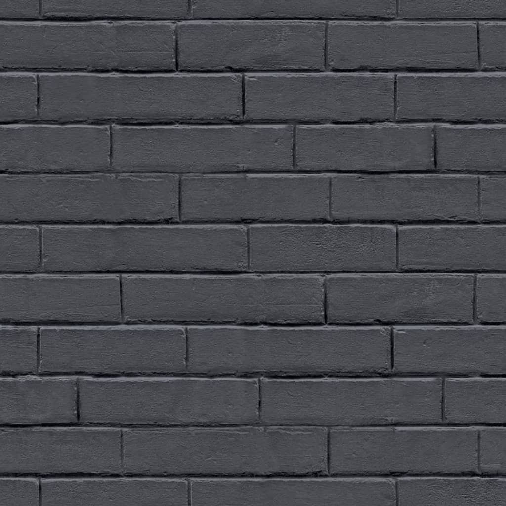 Good Vibes Papel de pared Chalkboard Brick Wall negro y gris
