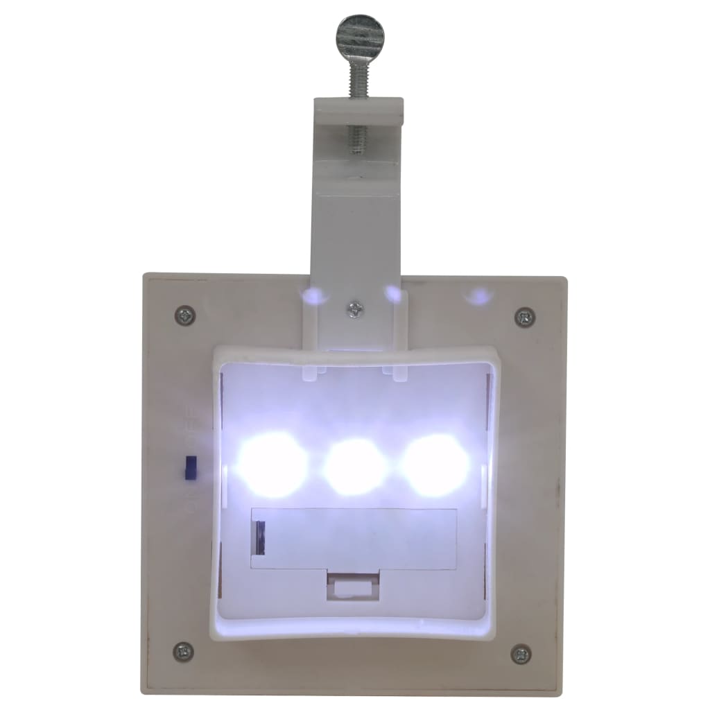 vidaXL Lámparas solares de exterior LED cuadradas 6 uds 12 cm blanco