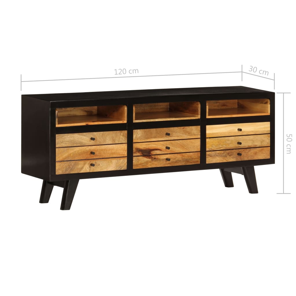 vidaXL Mueble para TV de madera maciza de mango 120x30x50 cm