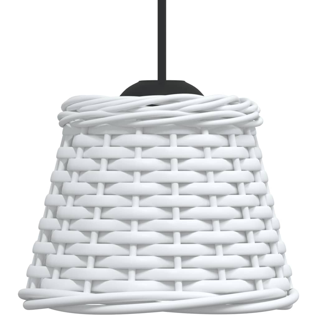 vidaXL Pantalla para lámpara de techo mimbre blanco Ø15x12 cm