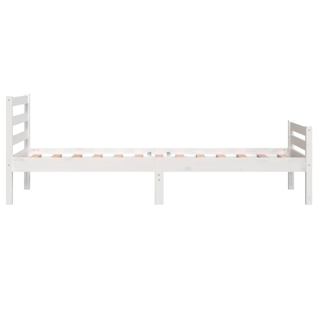 vidaXL Estructura de cama madera maciza blanco 90x200 cm