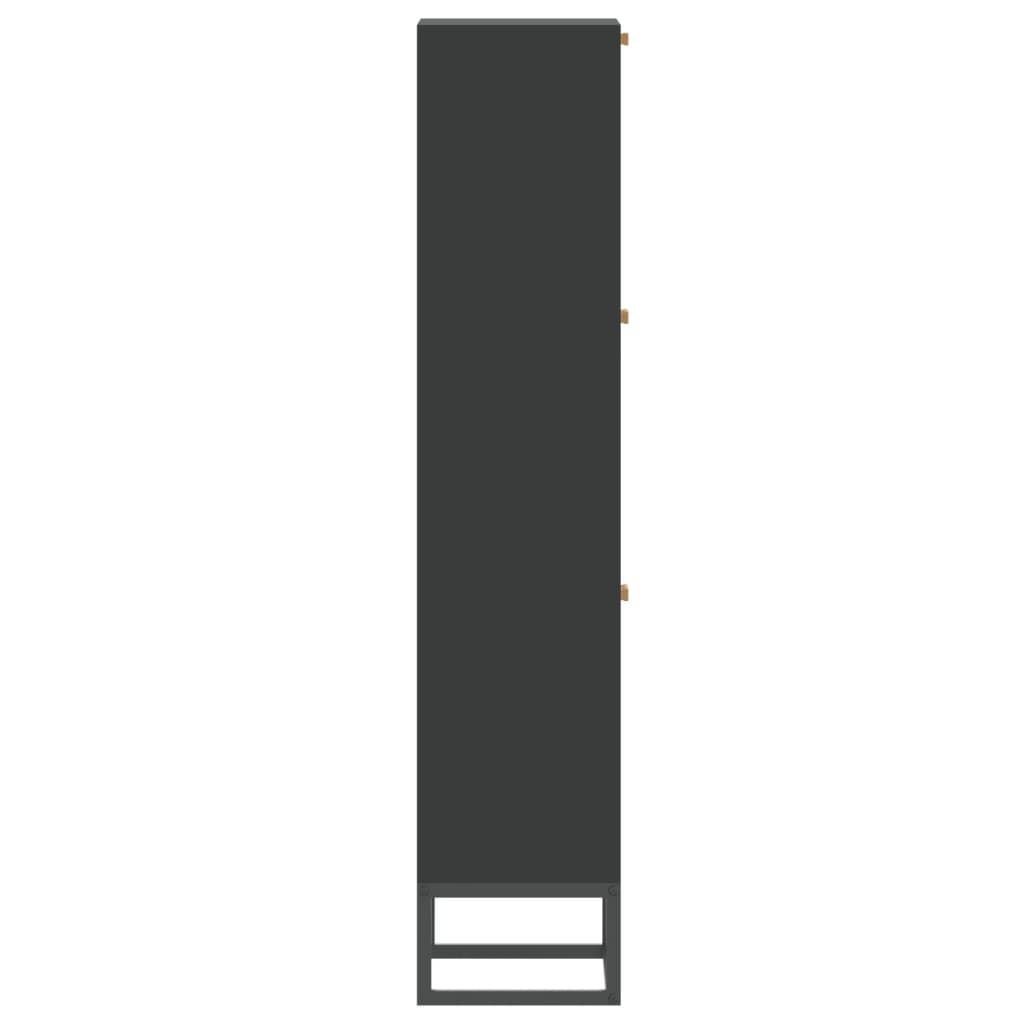 vidaXL Mueble zapatero madera contrachapada negro 52x25x120 cm