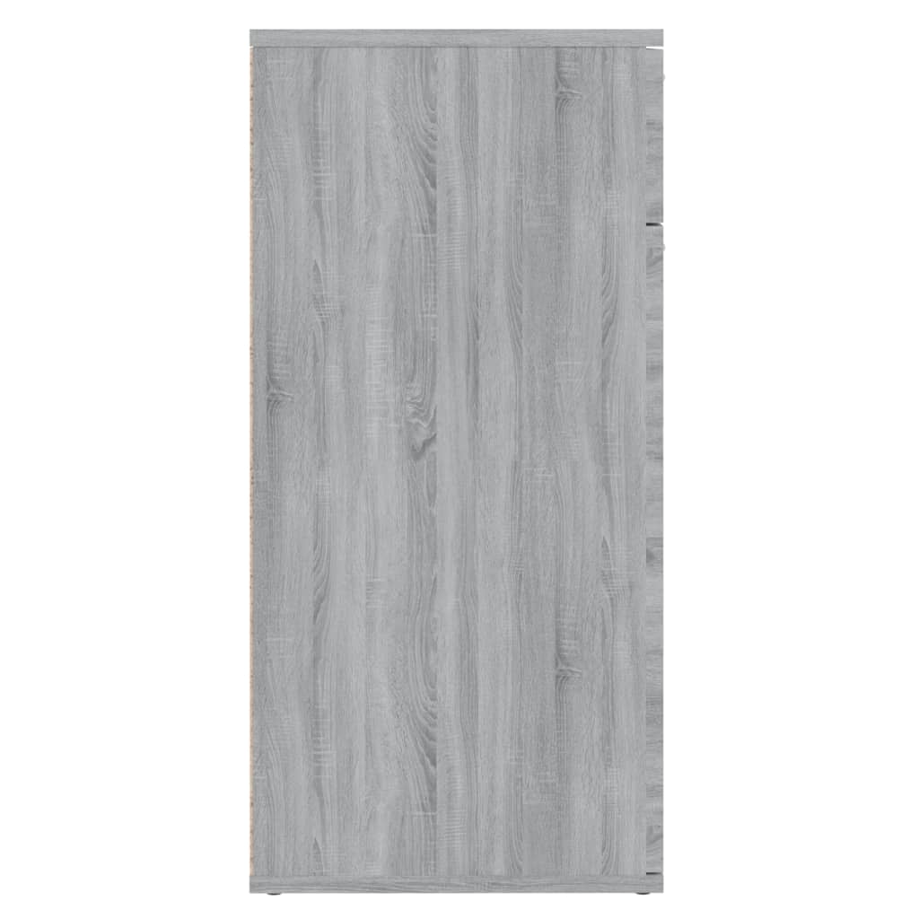 vidaXL Aparador de madera contrachapada gris Sonoma 80x36x75 cm