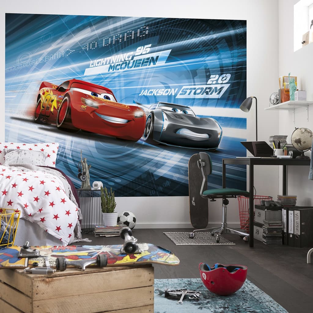 Komar Mural fotográfico Cars Simulation rojo 184x254 cm