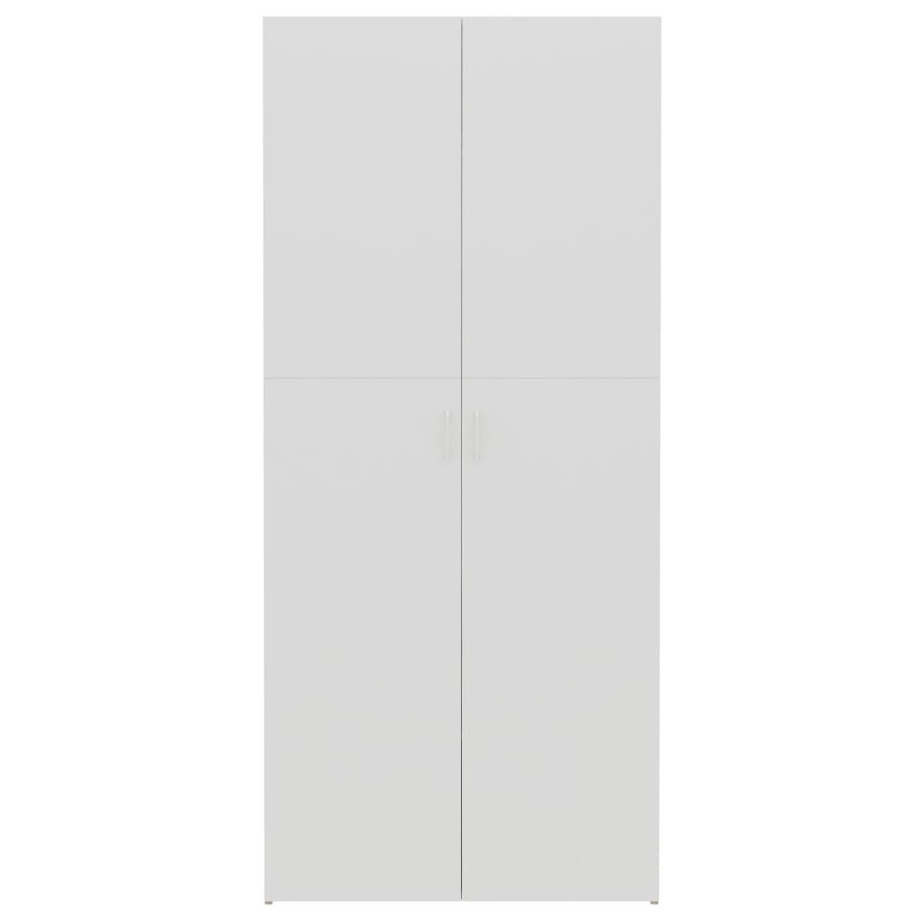 vidaXL Mueble zapatero contrachapada blanco y roble 80x35,5x180 cm