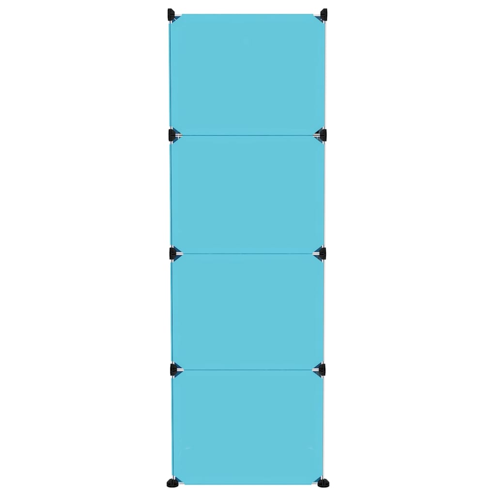 vidaXL Estantería infantil de cubos con 12 compartimentos azul PP