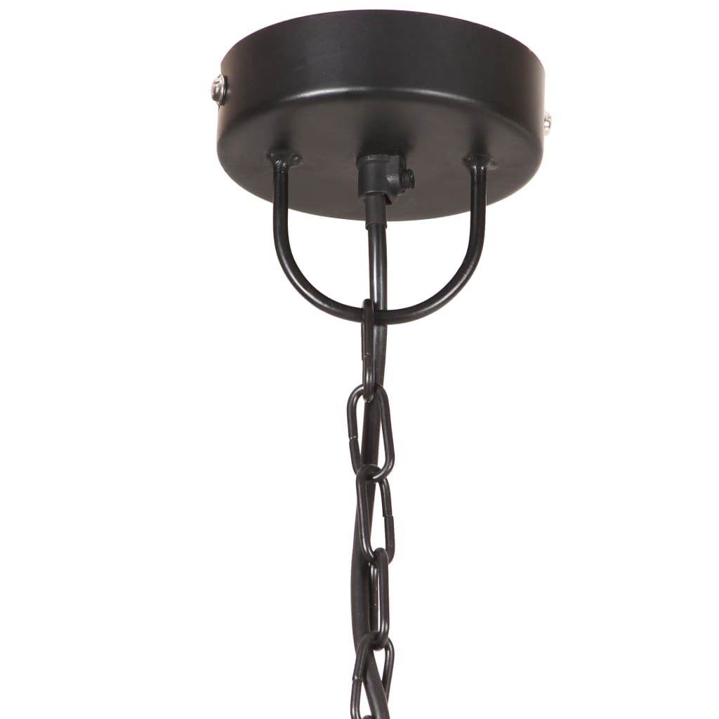 vidaXL Lámpara colgante industrial redonda 25 W negra 30 cm E27