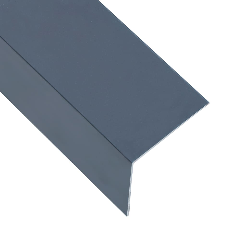 vidaXL Perfiles en L 90° 5 uds aluminio gris antracita 170 cm 60x40mm