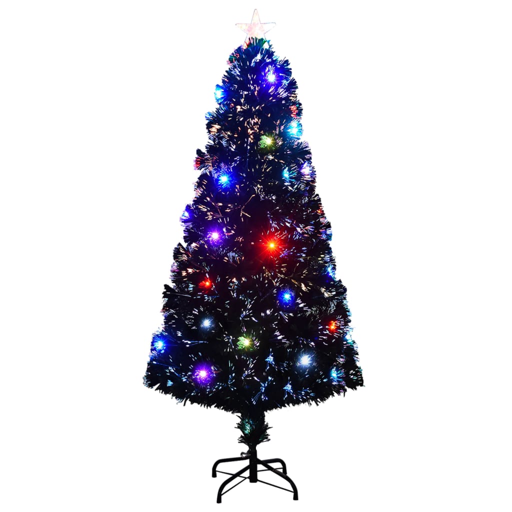 vidaXL Árbol de Navidad con luces y soporte fibra óptica 150 cm
