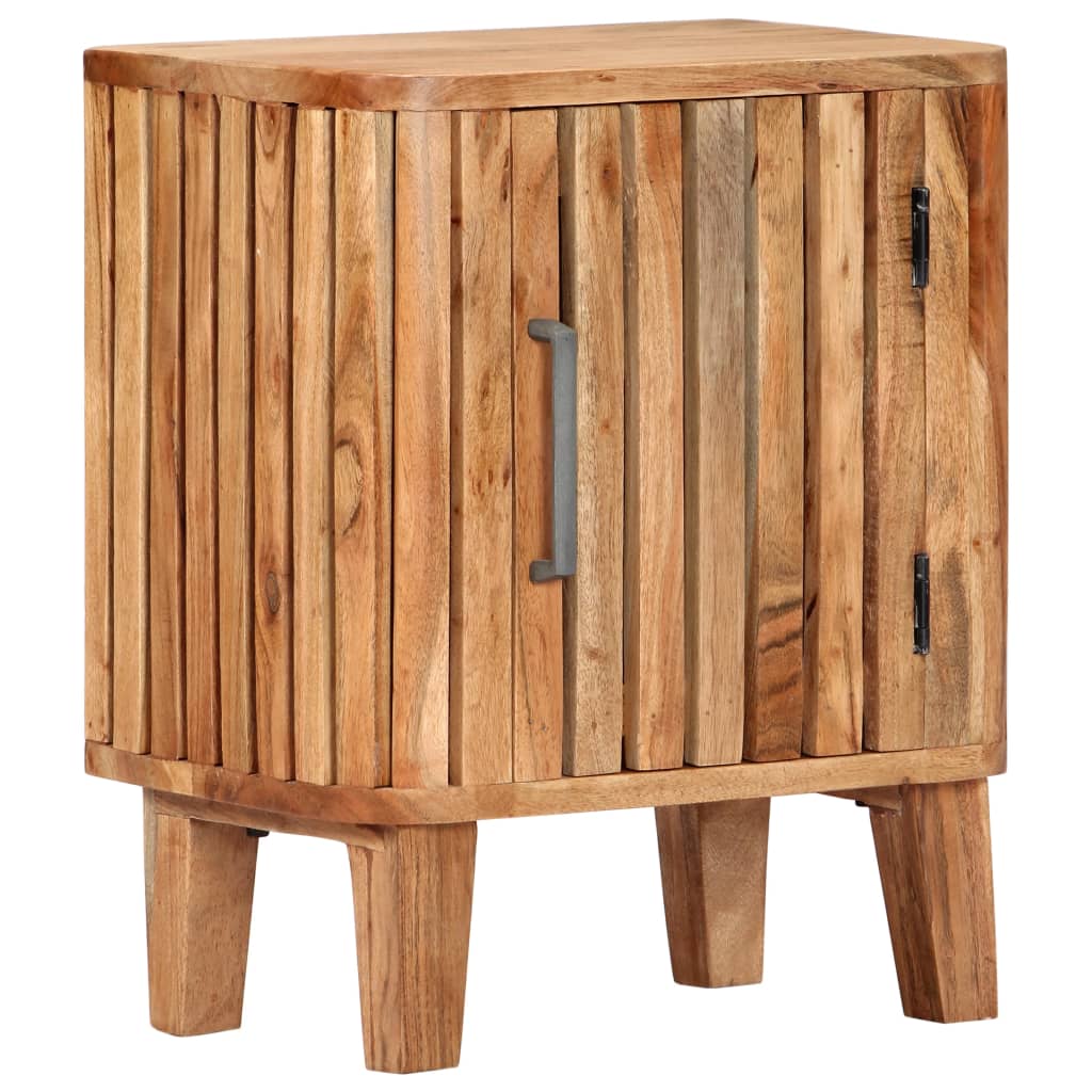 vidaXL Mesita de noche de madera maciza de acacia 40x30x50 cm