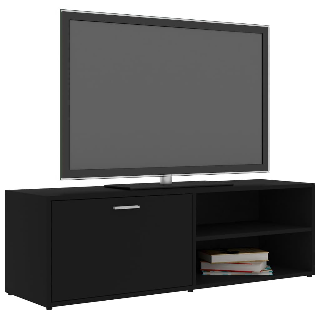 vidaXL Mueble para TV de aglomerado negro 120x34x37 cm