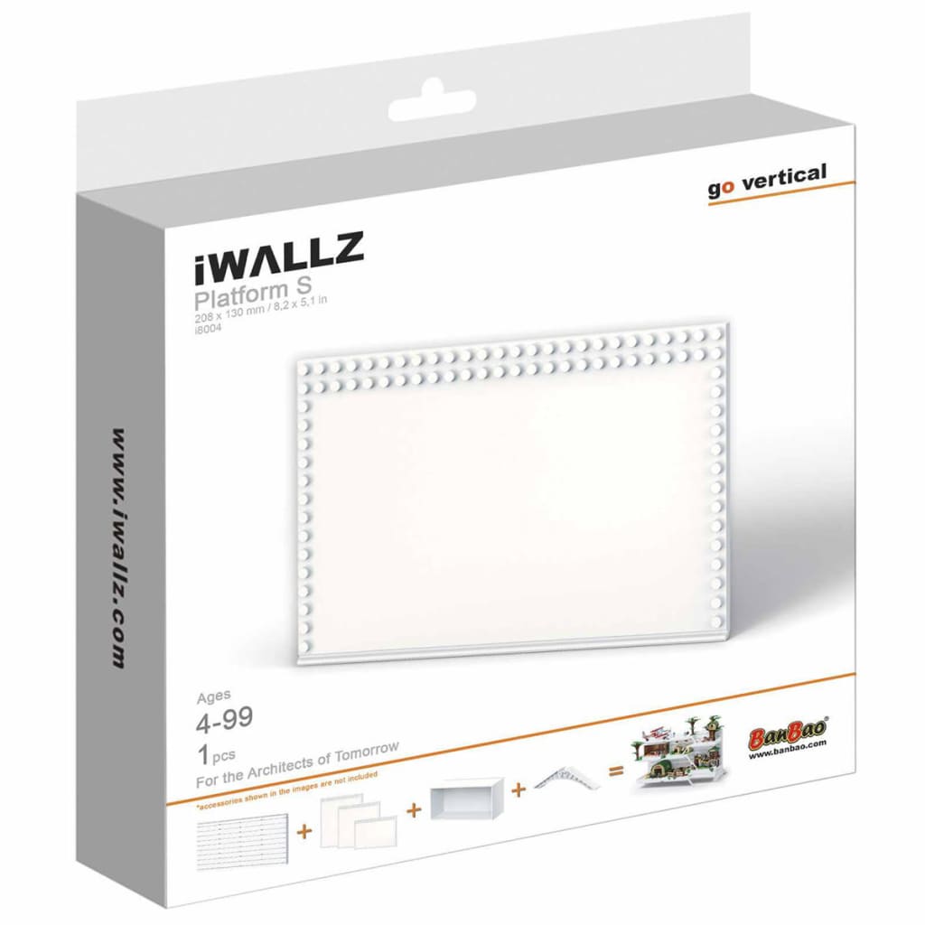 iWALLZ Set de plataformas de tres piezas blanco i8025