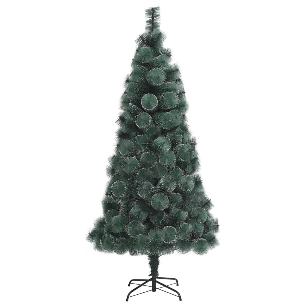 vidaXL Árbol de Navidadl con LEDs y bolasPVC&PE verde 120 cm