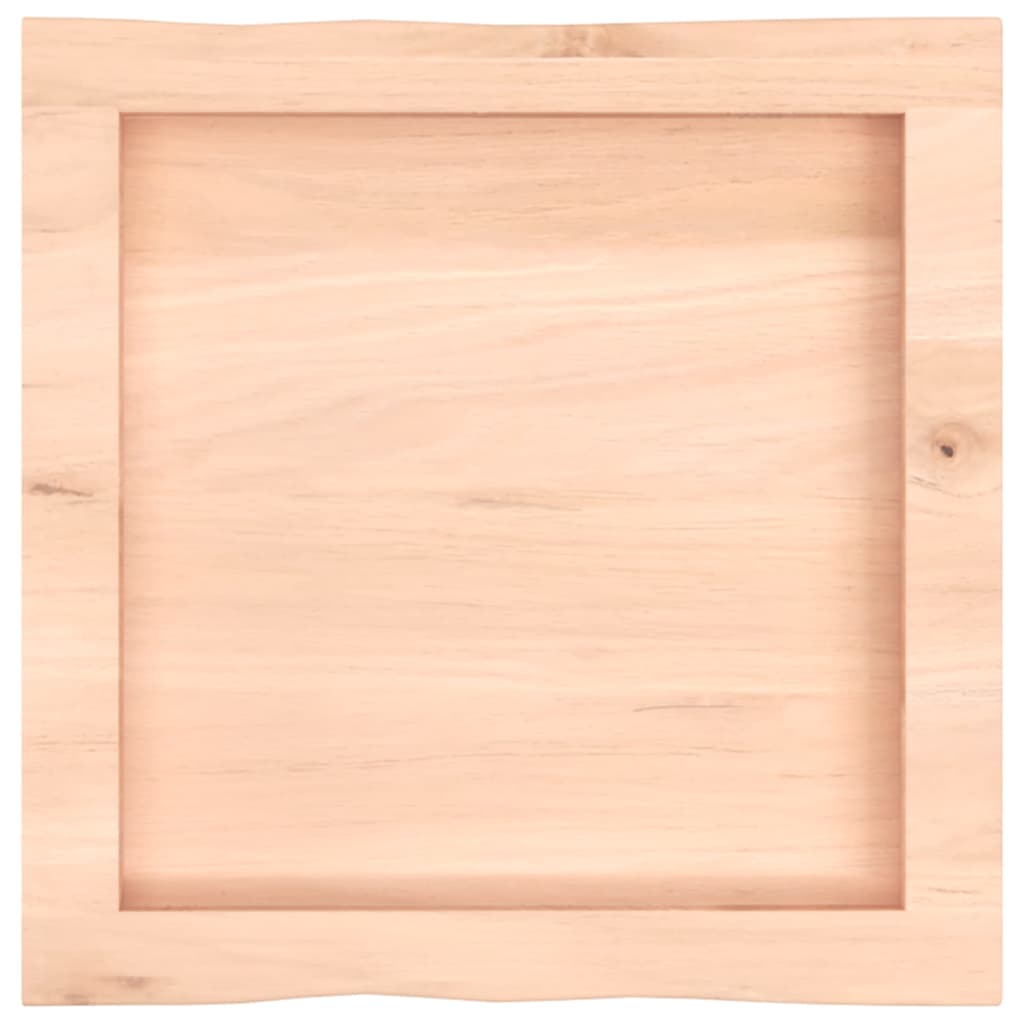 vidaXL Tablero de mesa madera maciza borde natural 40x40x(2-6) cm