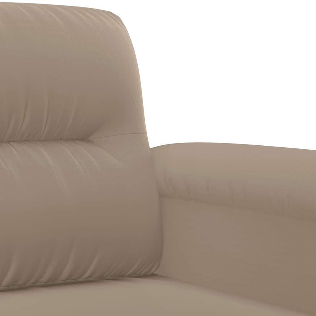 vidaXL Juego de sofás con cojines 2 piezas tela microfibra gris taupe