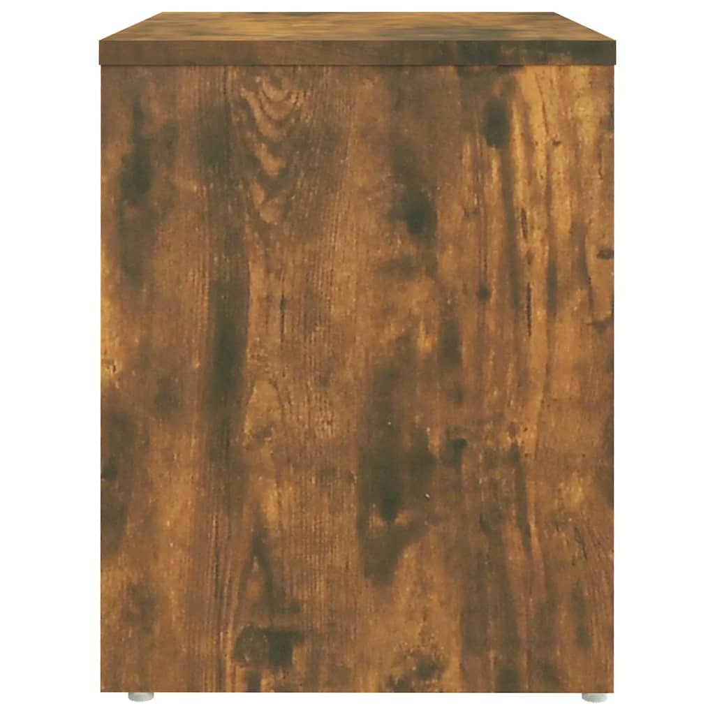vidaXL Mesita de noche madera contrachapada roble ahumado 40x30x40 cm