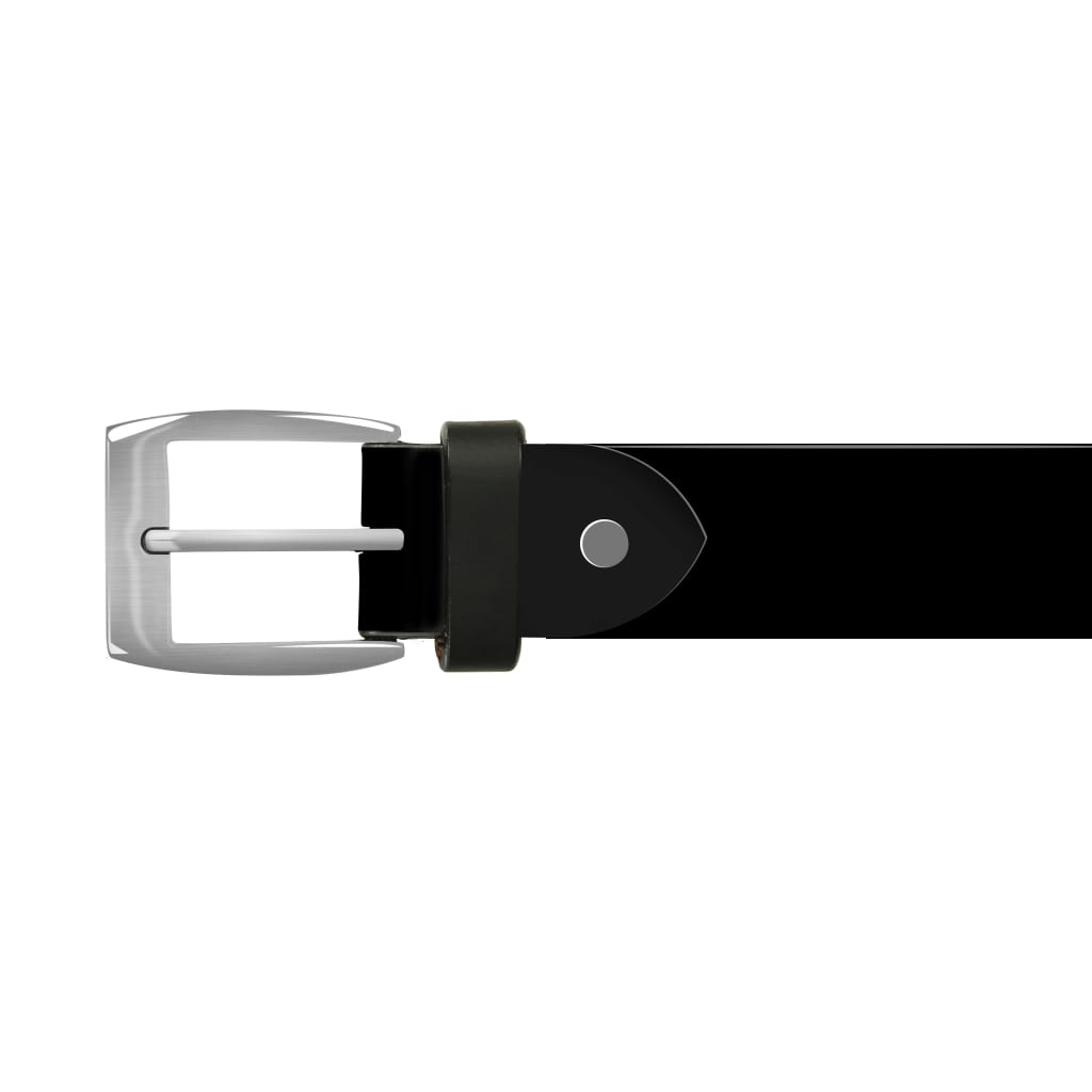 vidaXL Cinturón de cuero negro de hombre para traje 125 cm
