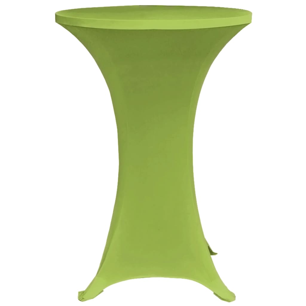 vidaXL Funda elástica para mesa 2 unidades 60 cm verde