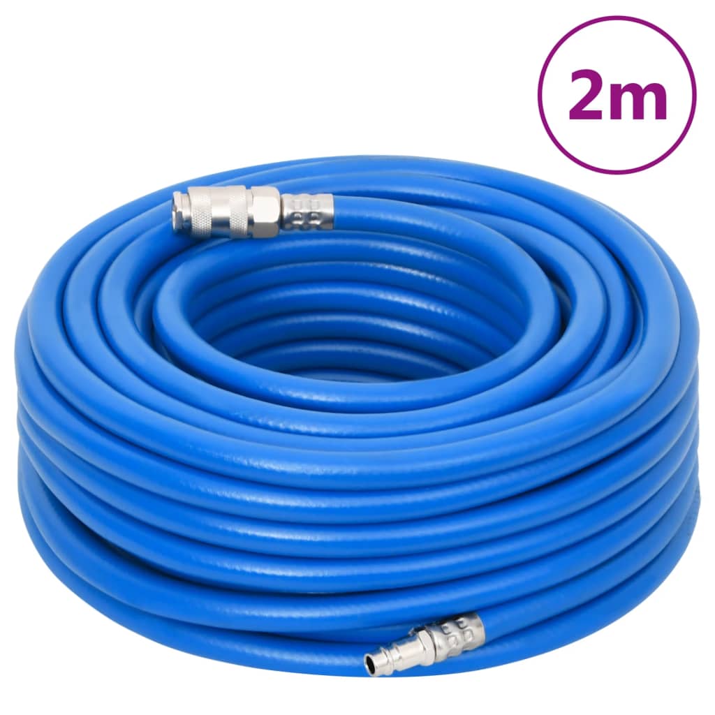 vidaXL Manguera de aire PVC azul 14 mm 2 m